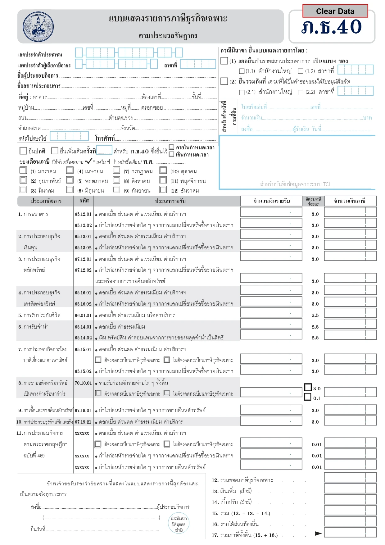 ภาษีธุรกิจเฉพาะ